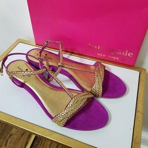 NIB Kate spade verona braid wedge sandals us9,5